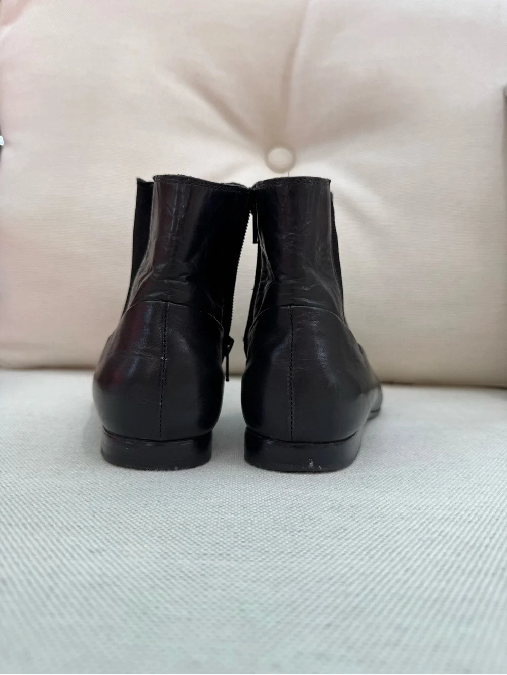 Balenciaga Women's Black Leather Chelsea Ankle Boots